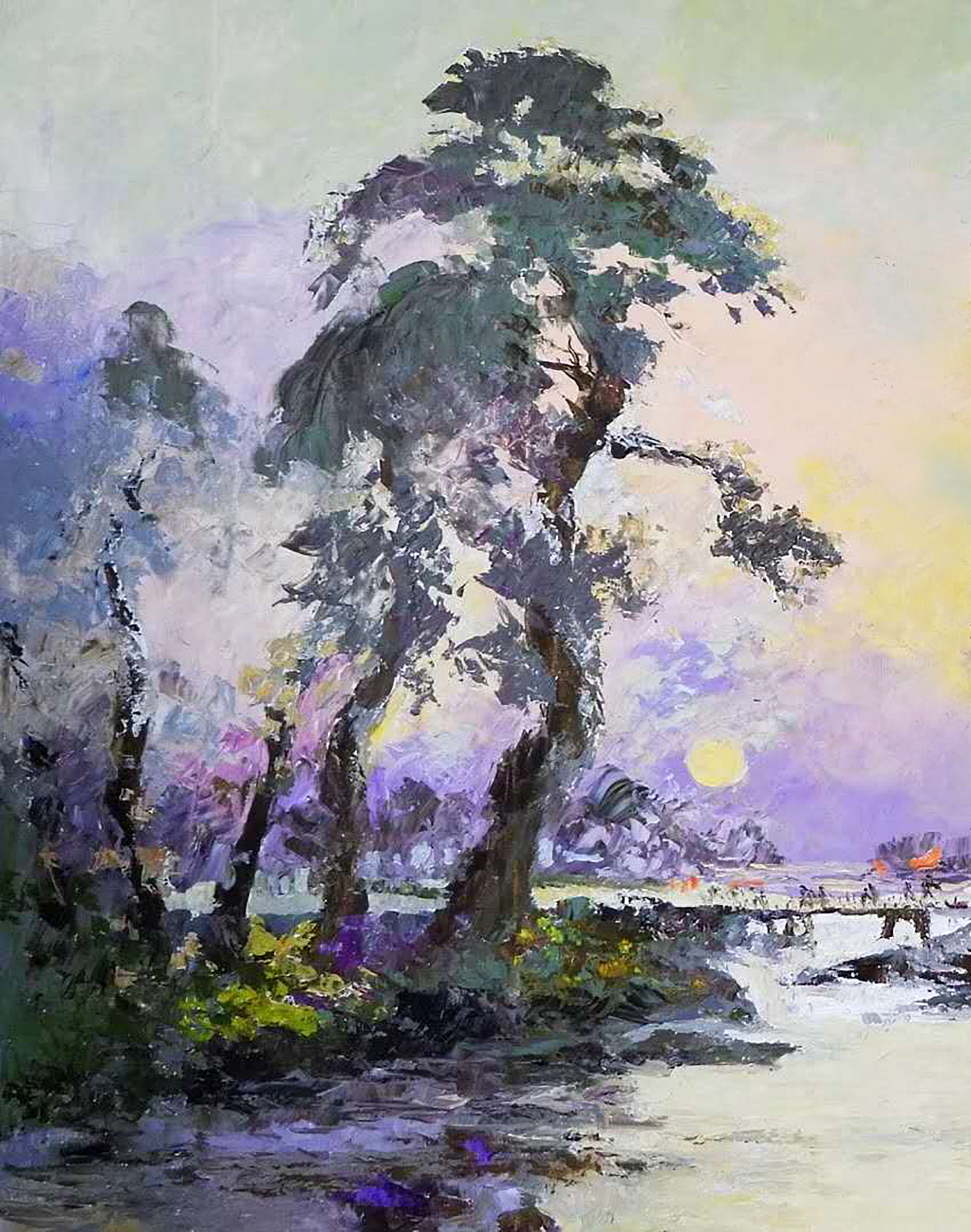 油画,冬日暖阳局部. 转载自百家号作者:8彩虹画室