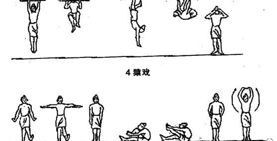 《养性延命录》中的五禽戏,珍贵图示!