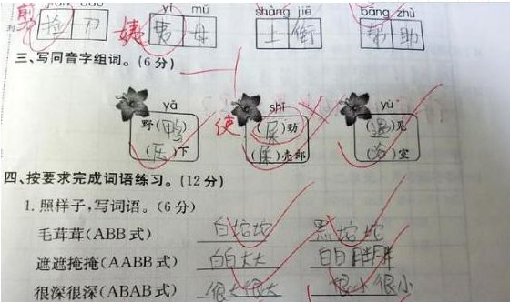 小學生奇葩試卷,老師看完笑不停,老師:你是火箭嗎?還能發射?