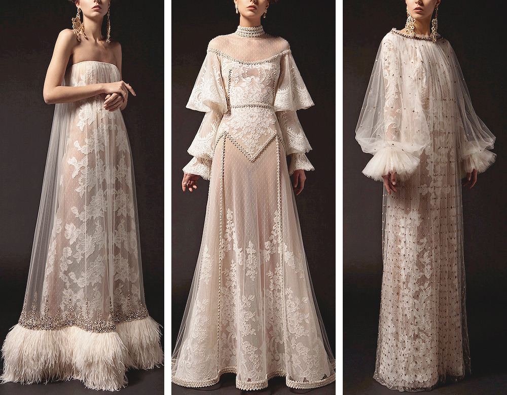 krikor jabotian高定礼服:设计注重体积感,裙子层次丰富很梦幻