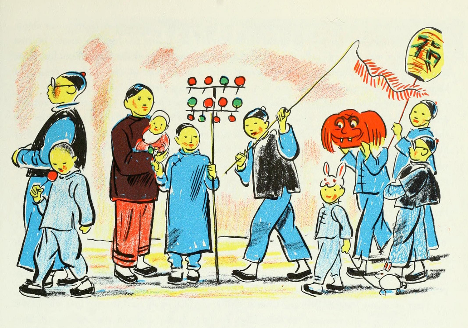 漫画话春节,传统中国年,大年初一给大家拜年了