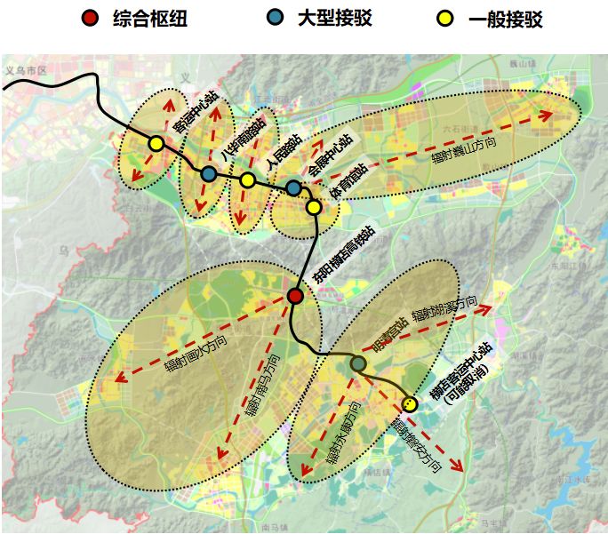 金义东轨道交通东阳段站点衔接规划公示,各站点将衔接这些交通设施