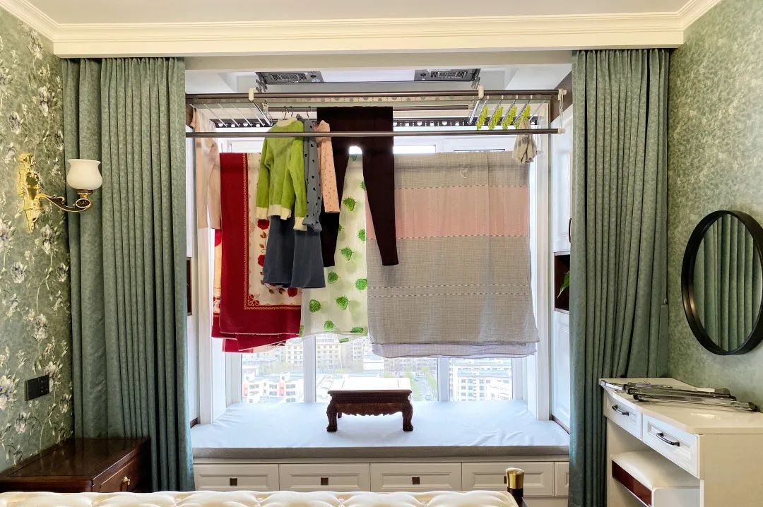 飘窗隔出晾衣间!120㎡简欧混搭新中式,效果好到过分!