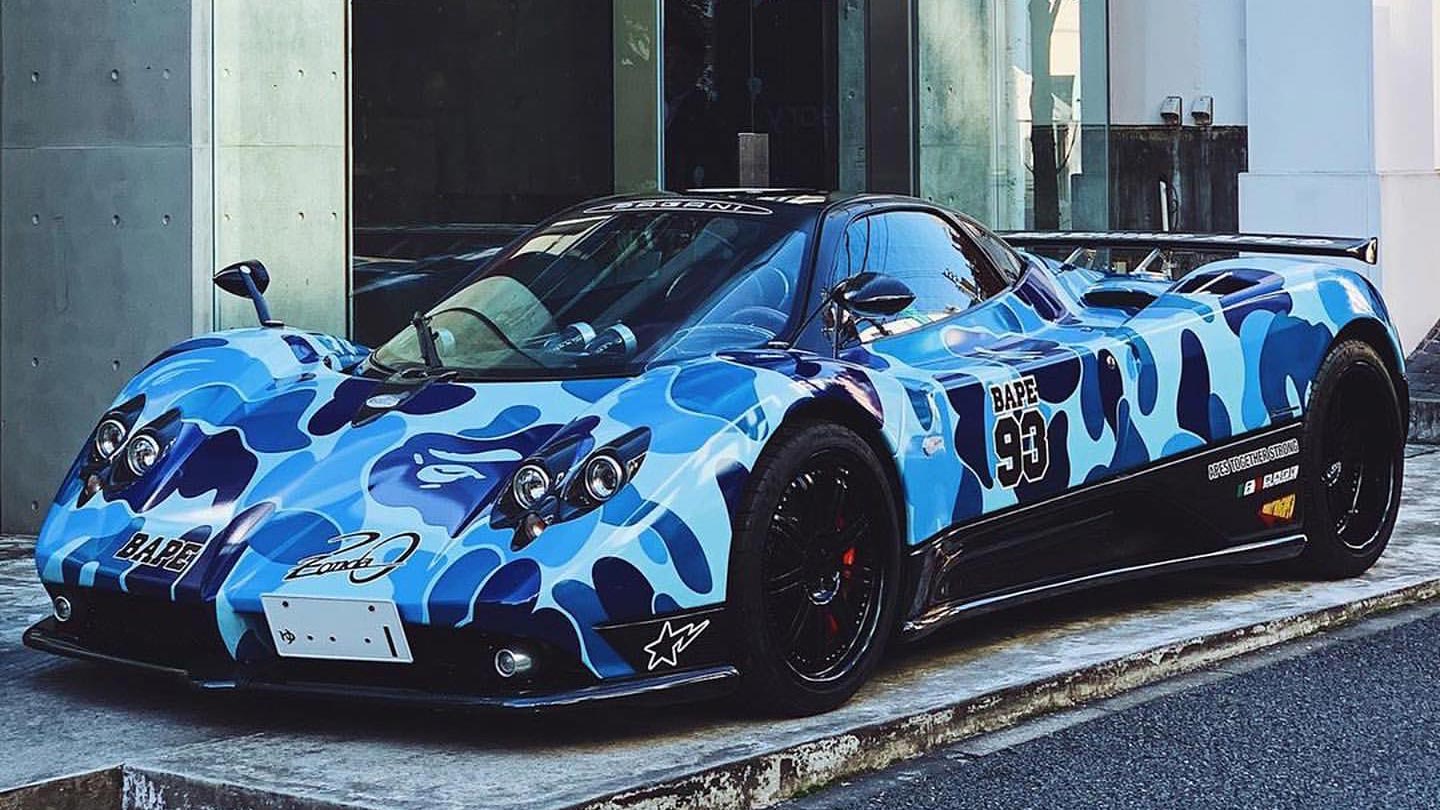 全球唯一bape与帕加尼联名zonda,特色迷彩涂装,吸睛颜值爆表