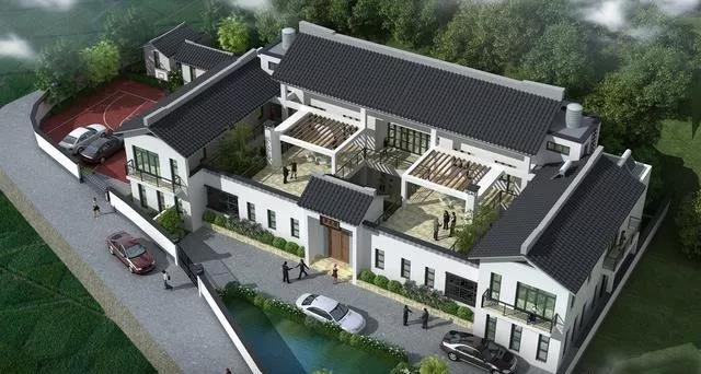第七套,两层双拼三合院.