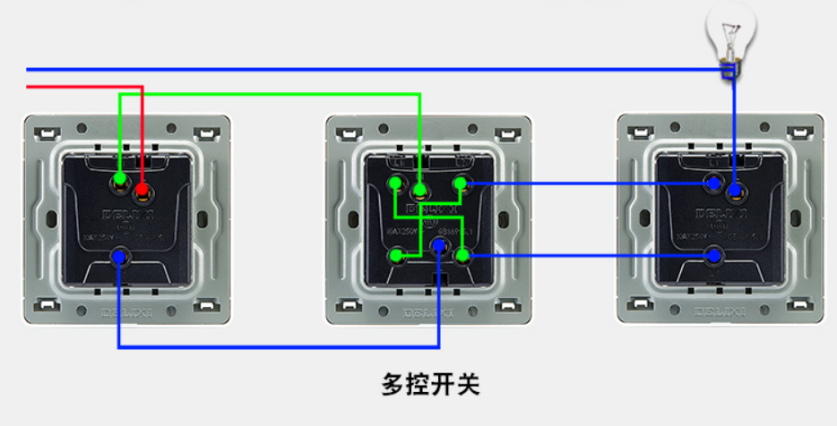 五合一开关接线图图片