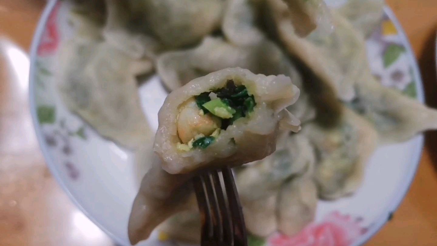 三鲜虾仁水饺,这样包更好吃