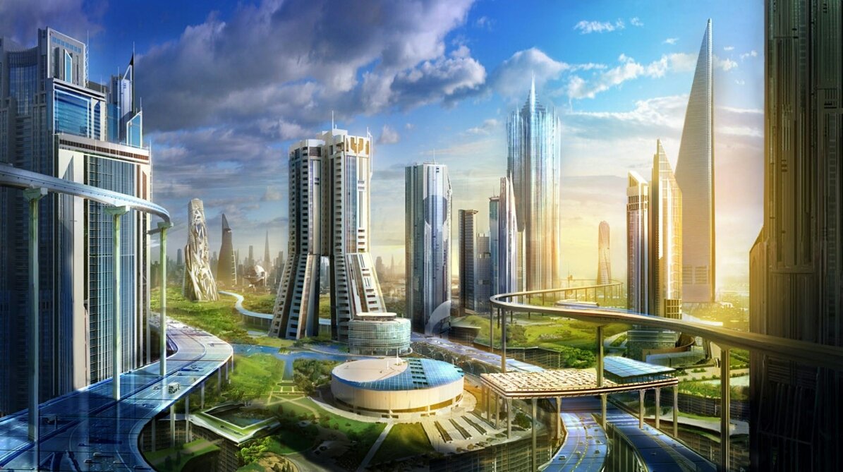 未来城市(未来城市科幻画 一等奖)