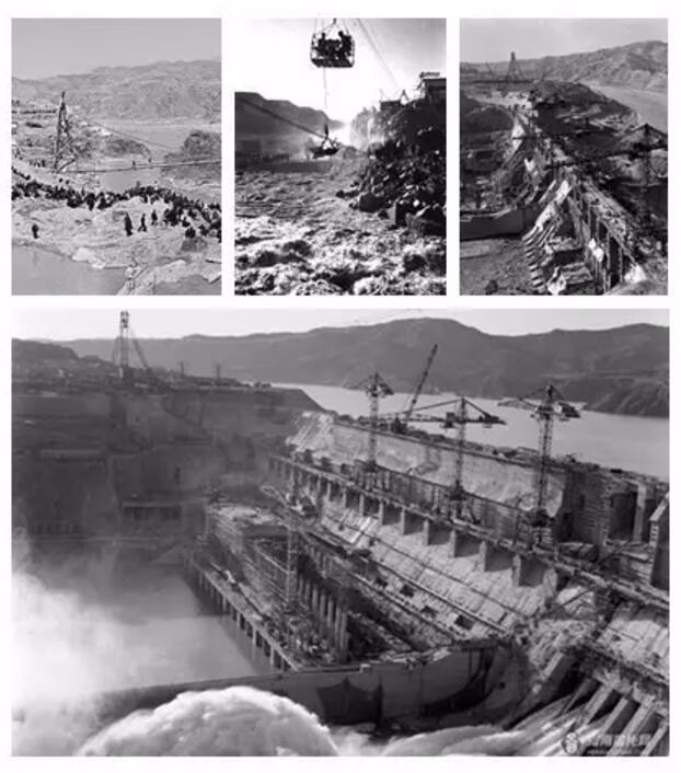 老照片:河南三门峡,三门峡大坝,崤山路!