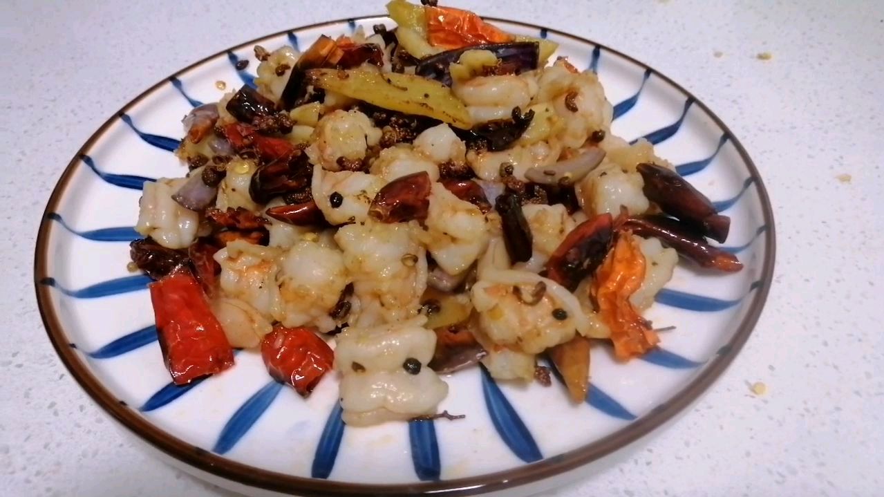 小东北做个辣子虾仁,超级下饭,杠杠好吃