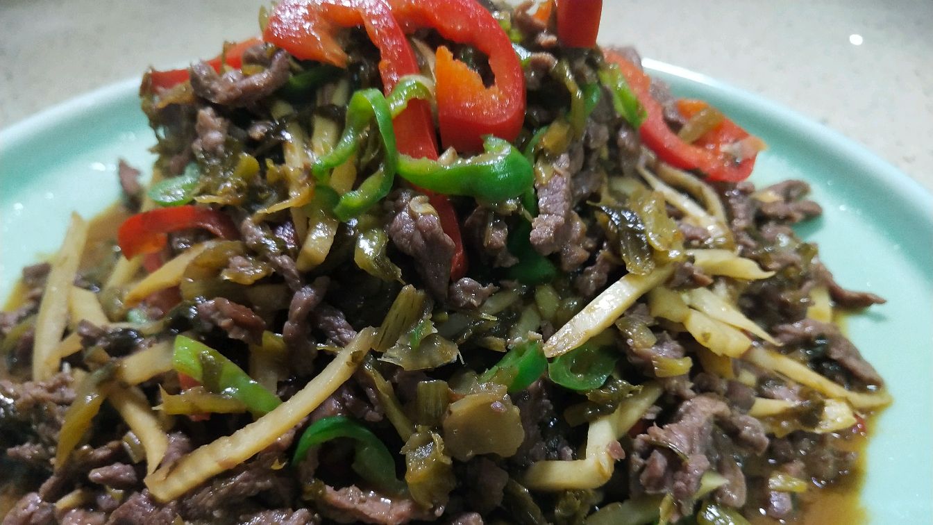 浙江当地小炒牛肉丝,又香又嫩孩子特别喜欢吃
