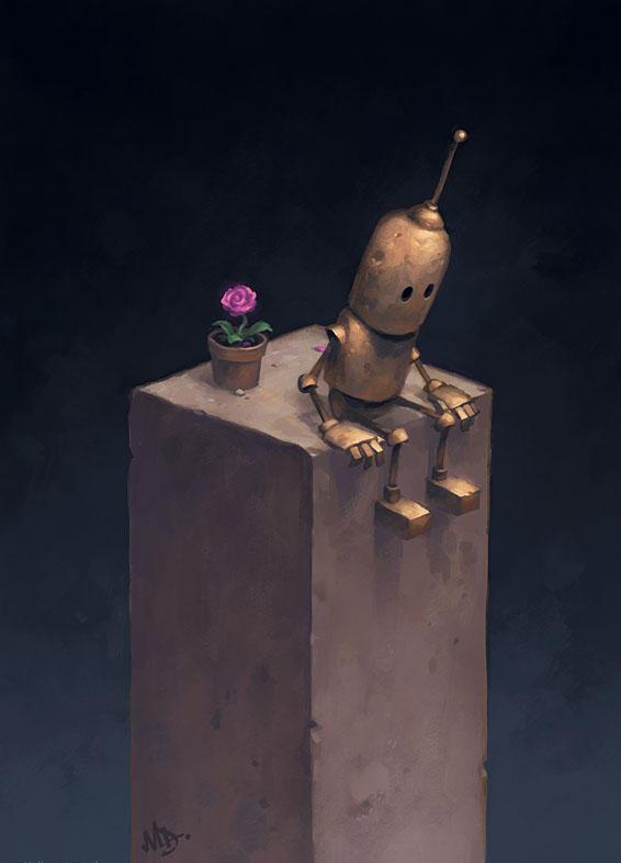 插画赏析:铁皮人的梦想