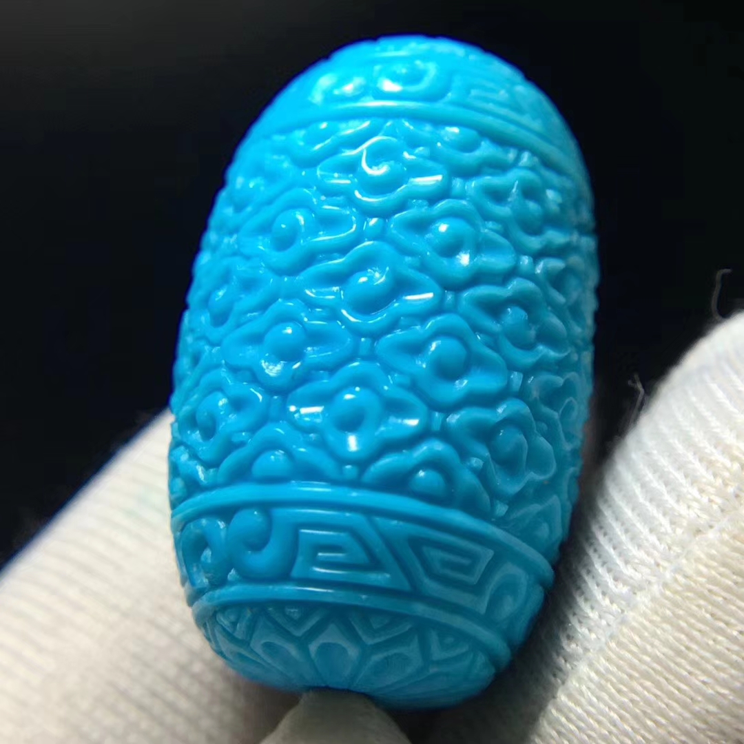 湖北极品云盖寺高瓷蓝绿松石