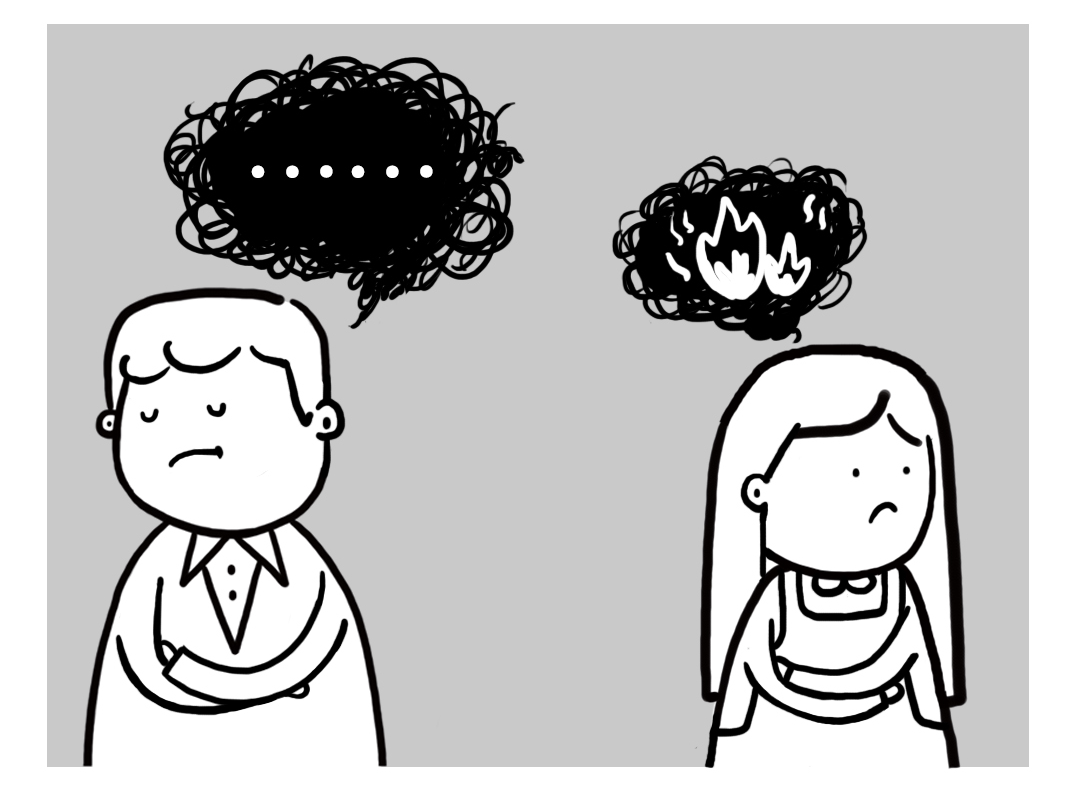 有一种莫名的恐惧和担忧 脑子里下意识呈现的全是当年父母吵架的情形