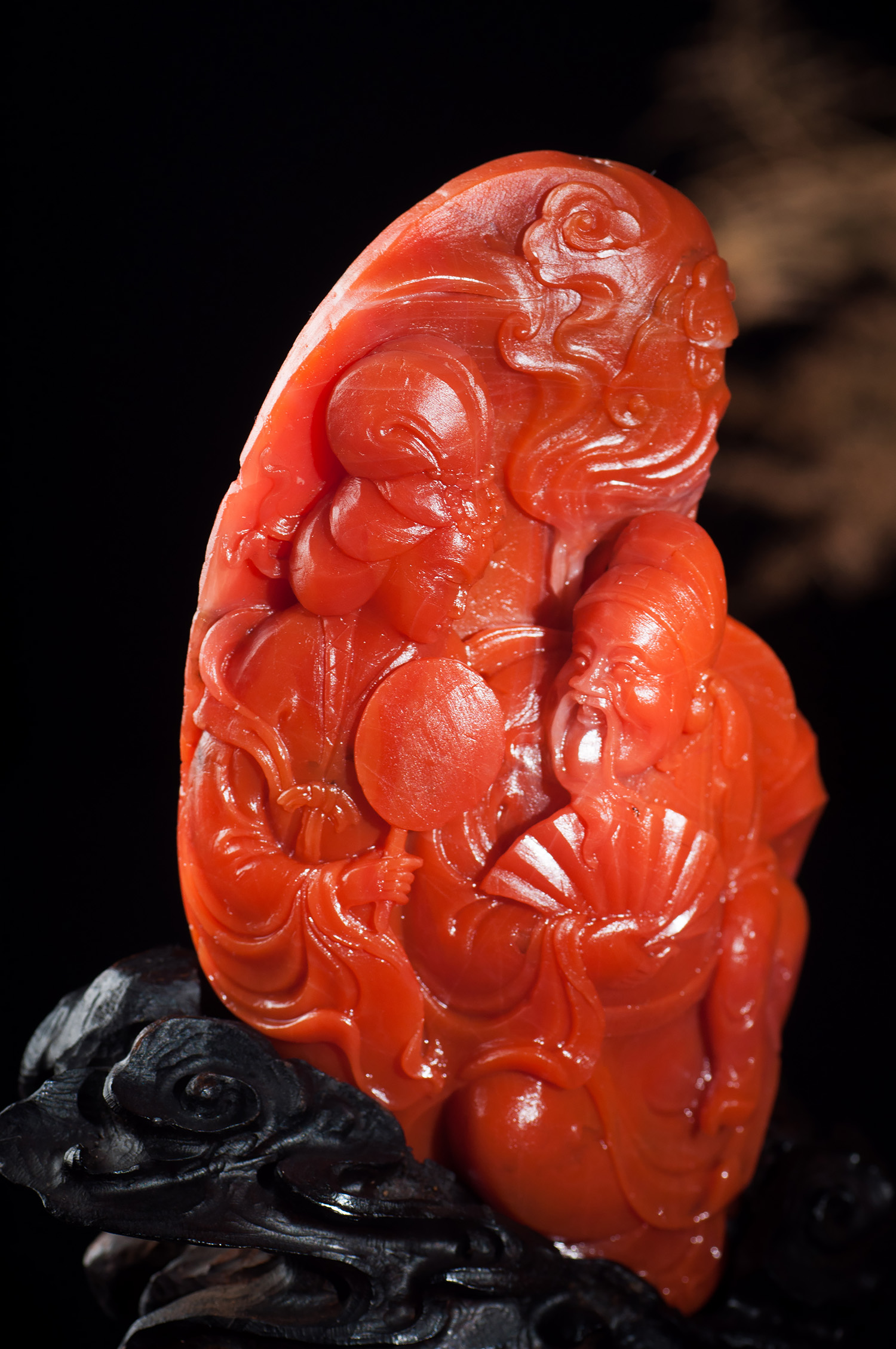 南红玛瑙摆件伉俪情深组图鉴赏