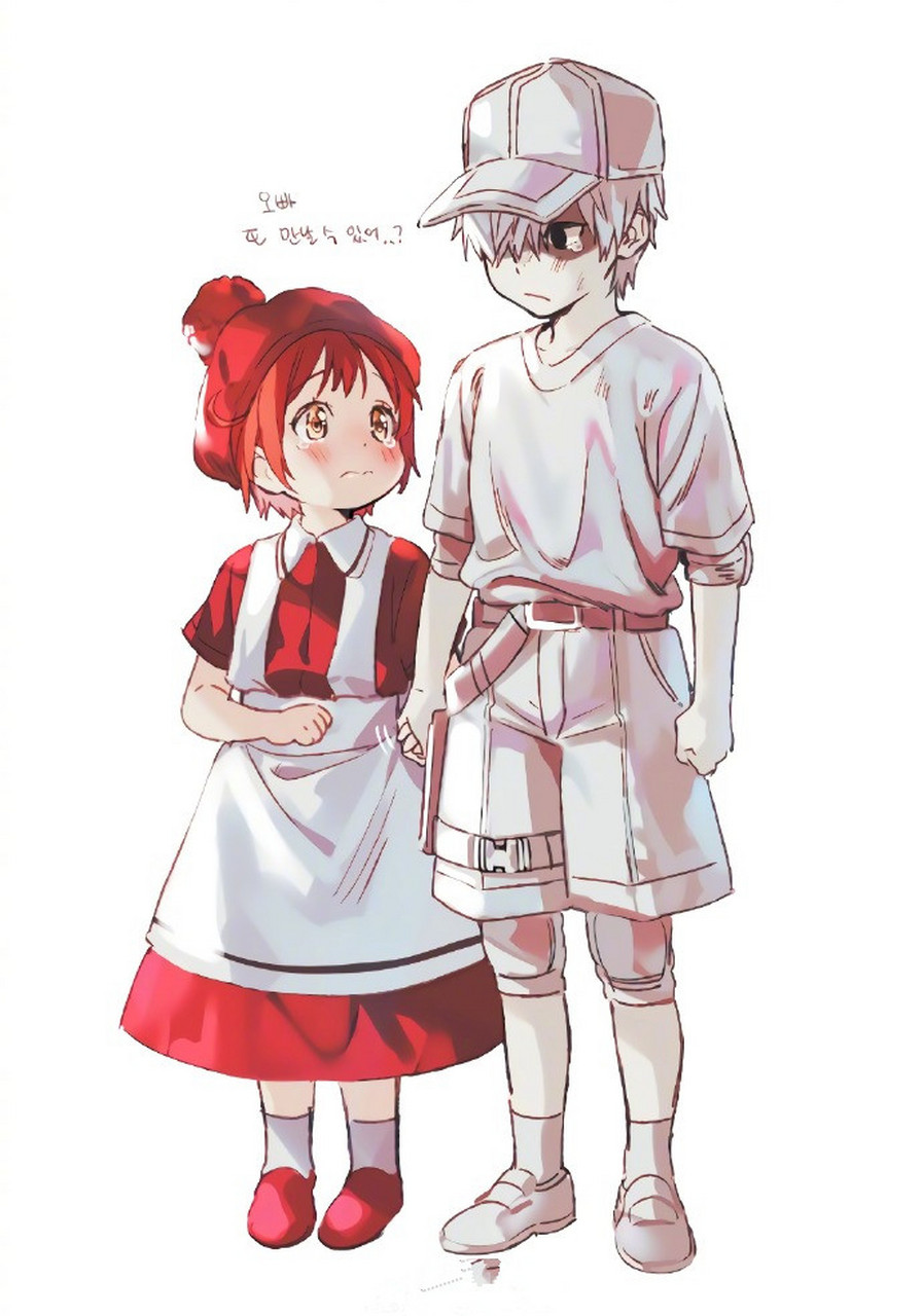 小时候的红血球和白血球,这也太可爱了吧. twi:mery__s2 .