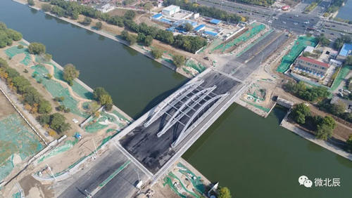 北运河上新桥"飞"架 京津路北辰段沿线路口有变化