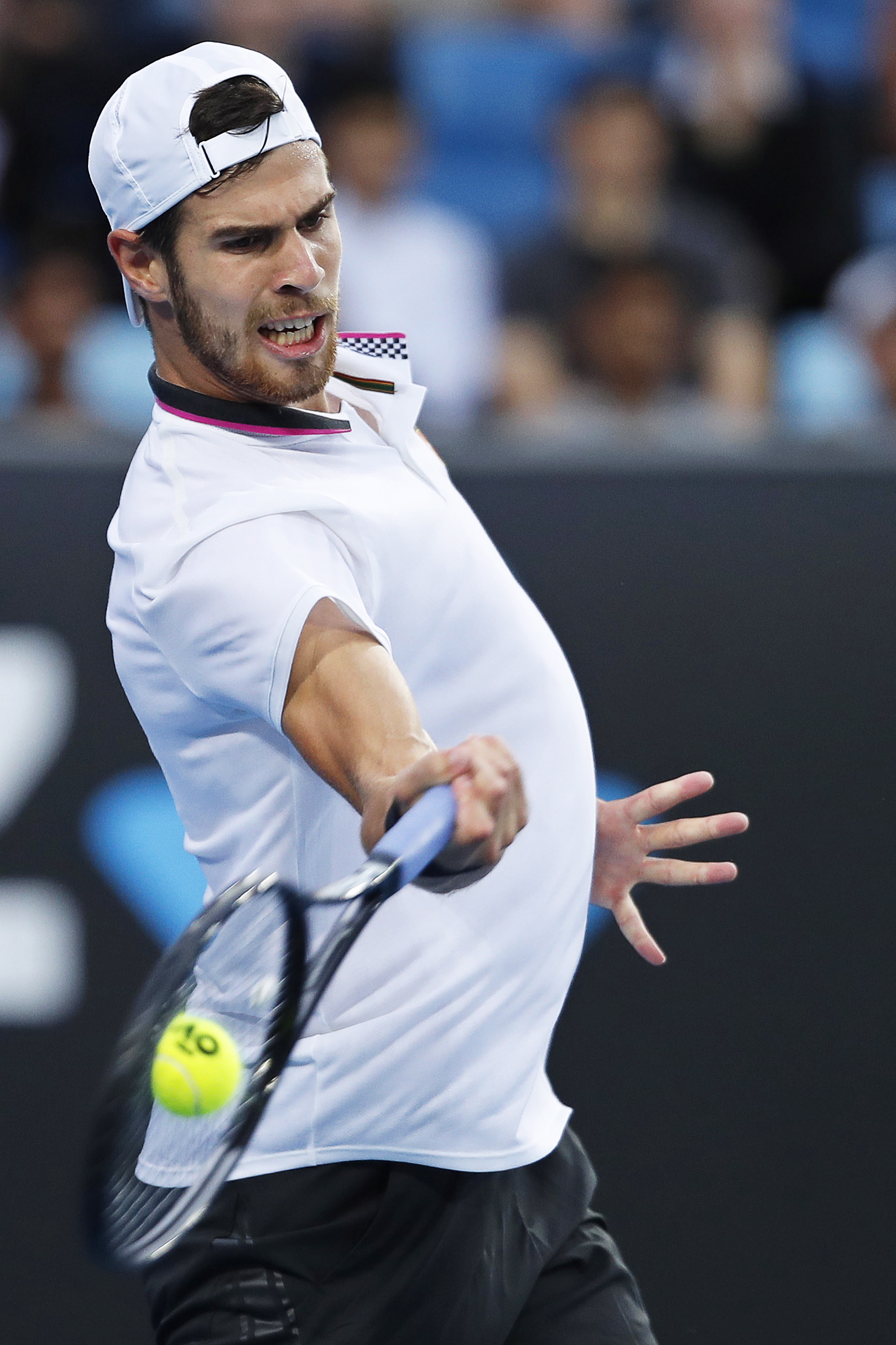 网球——澳网:阿古特胜卡恰诺夫