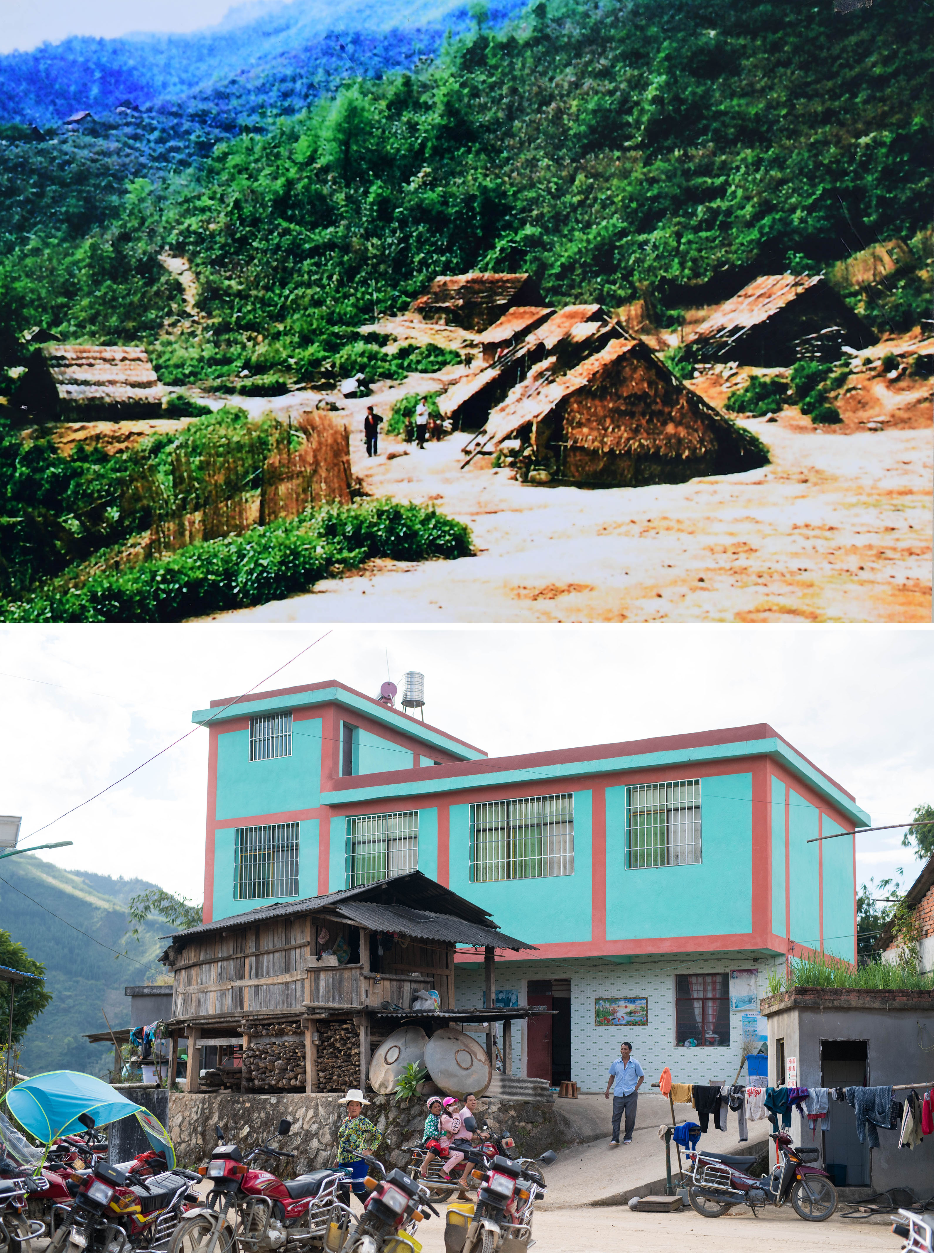 月13日在云南省金平苗族瑶族傣族自治县者米乡地棚村小组拍摄的苦聪人