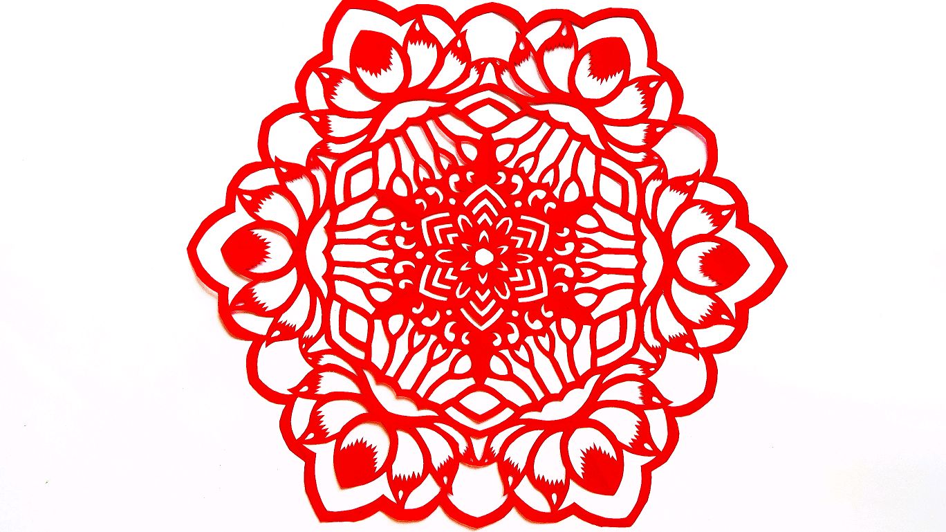 一品清廉剪纸!莲花代表了廉洁,此图有高官廉洁之风骨