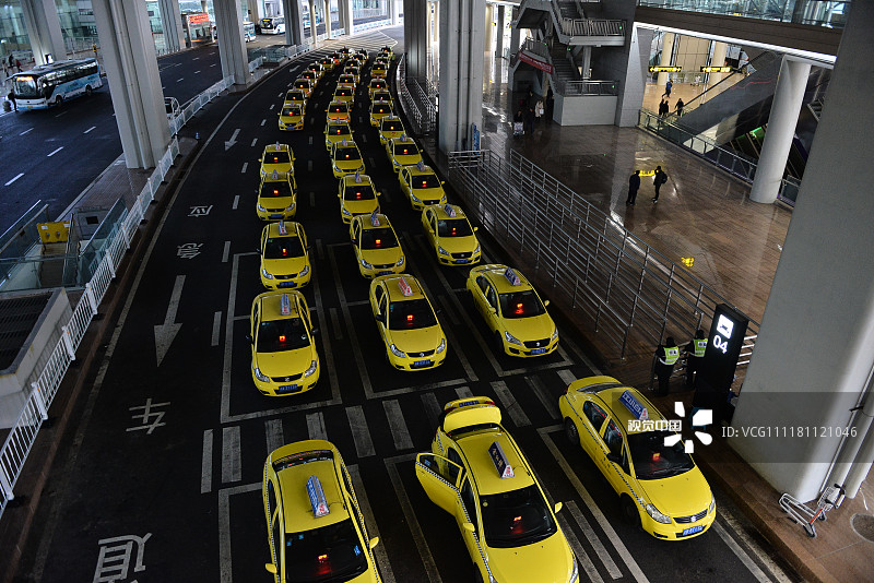 重庆出租车 排队图片