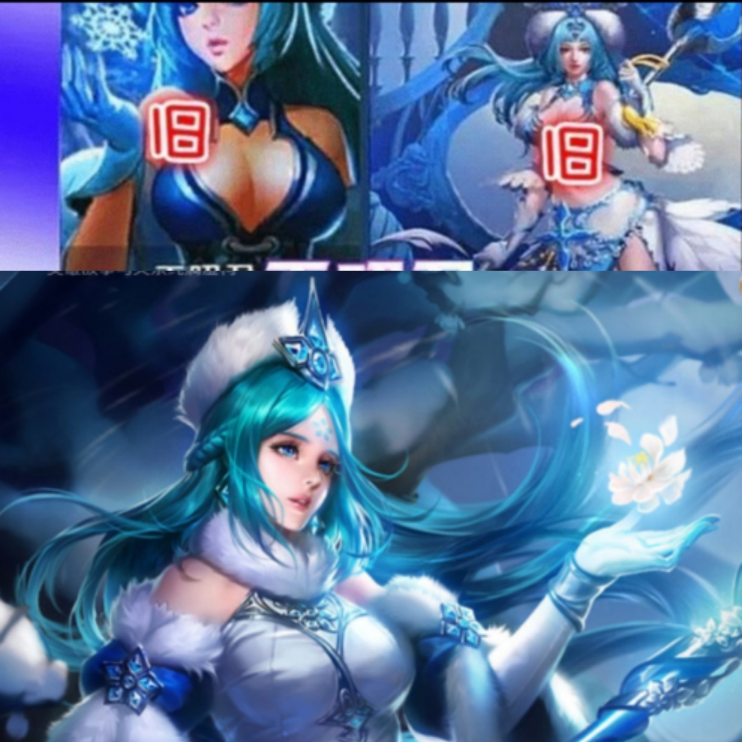 王者荣耀:女英雄原画原造型几年的经历,每次更新都加了不少衣料