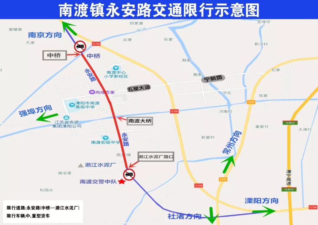 溧阳南渡这条路2020年起将实施交通管制!
