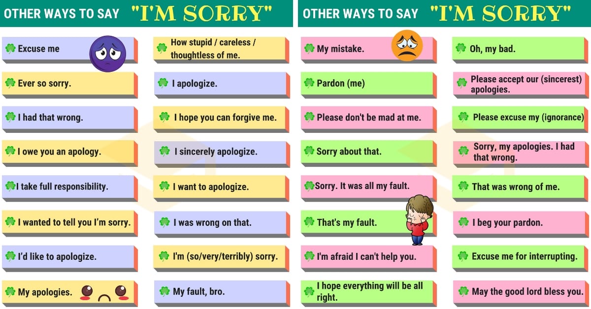 用英语说对不起的35种有效方法