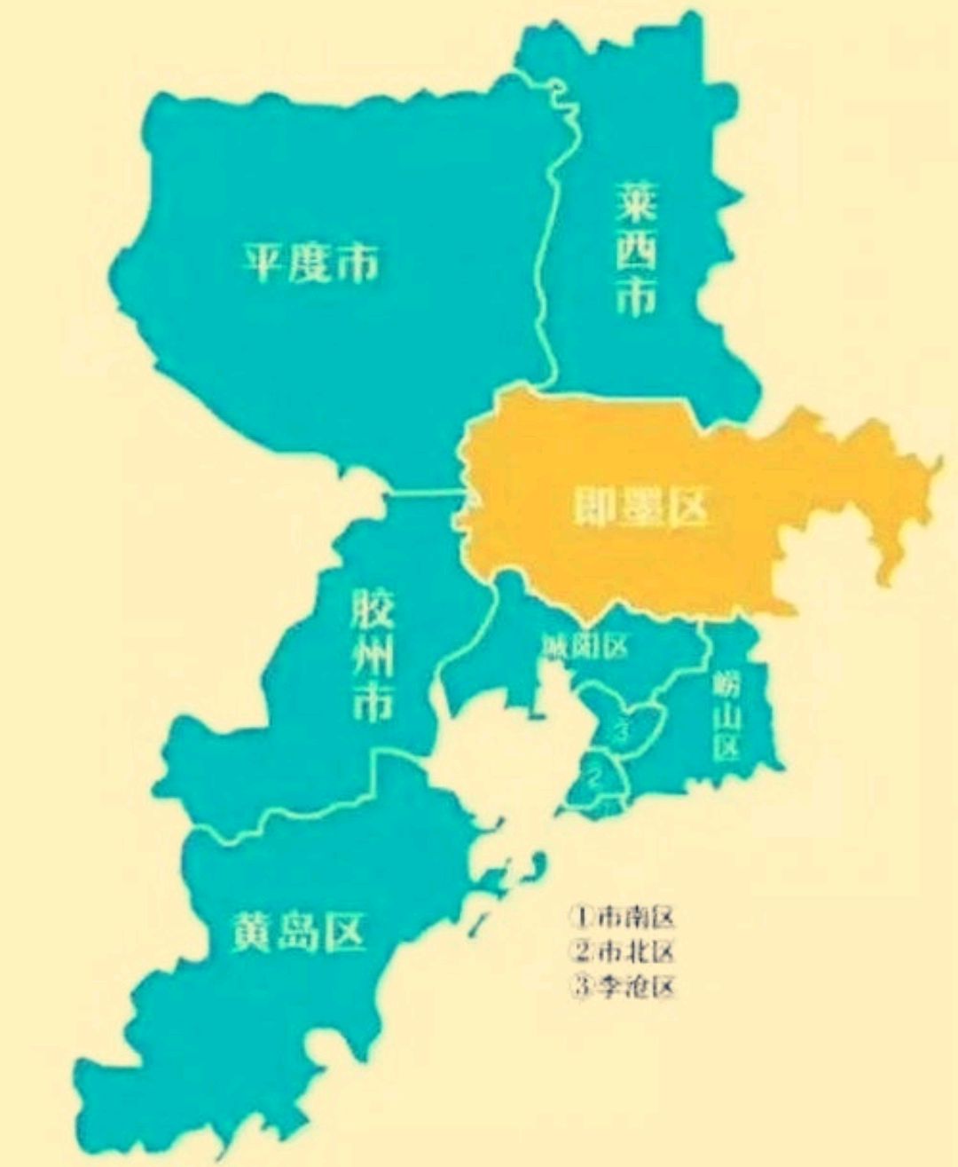 崂山西麓,不其城之南,青岛市城阳区