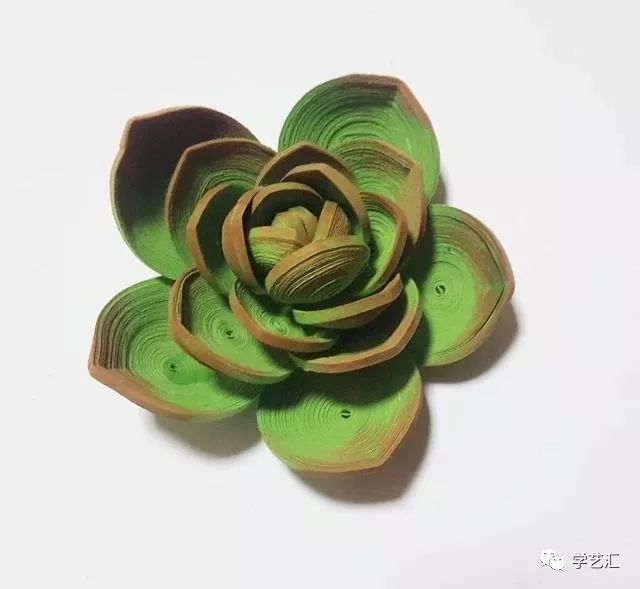 这些萌翻天的多肉盆栽竟是衍纸作品!(附教程)