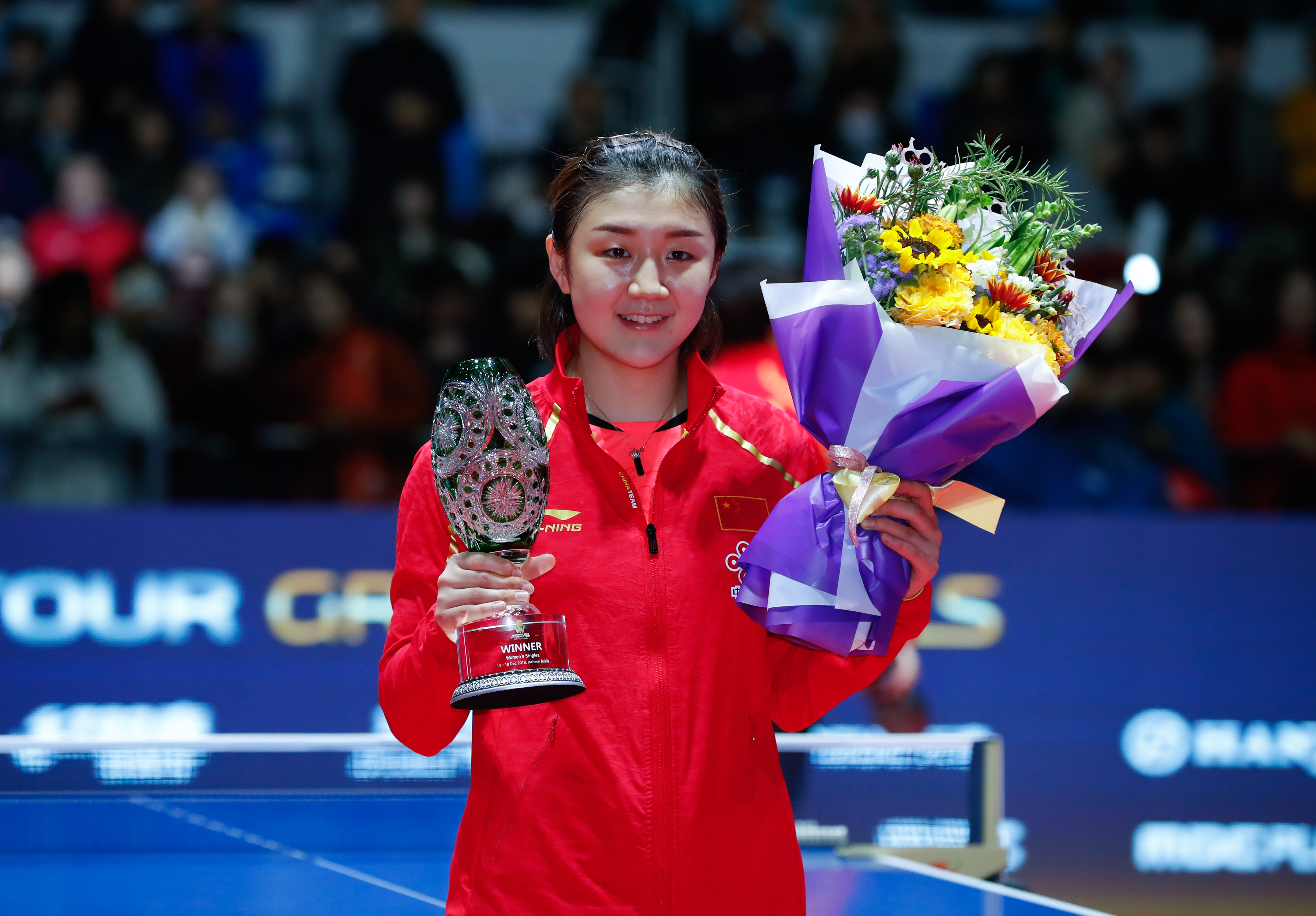 乒乓球——国际乒联总决赛:陈梦女单夺冠