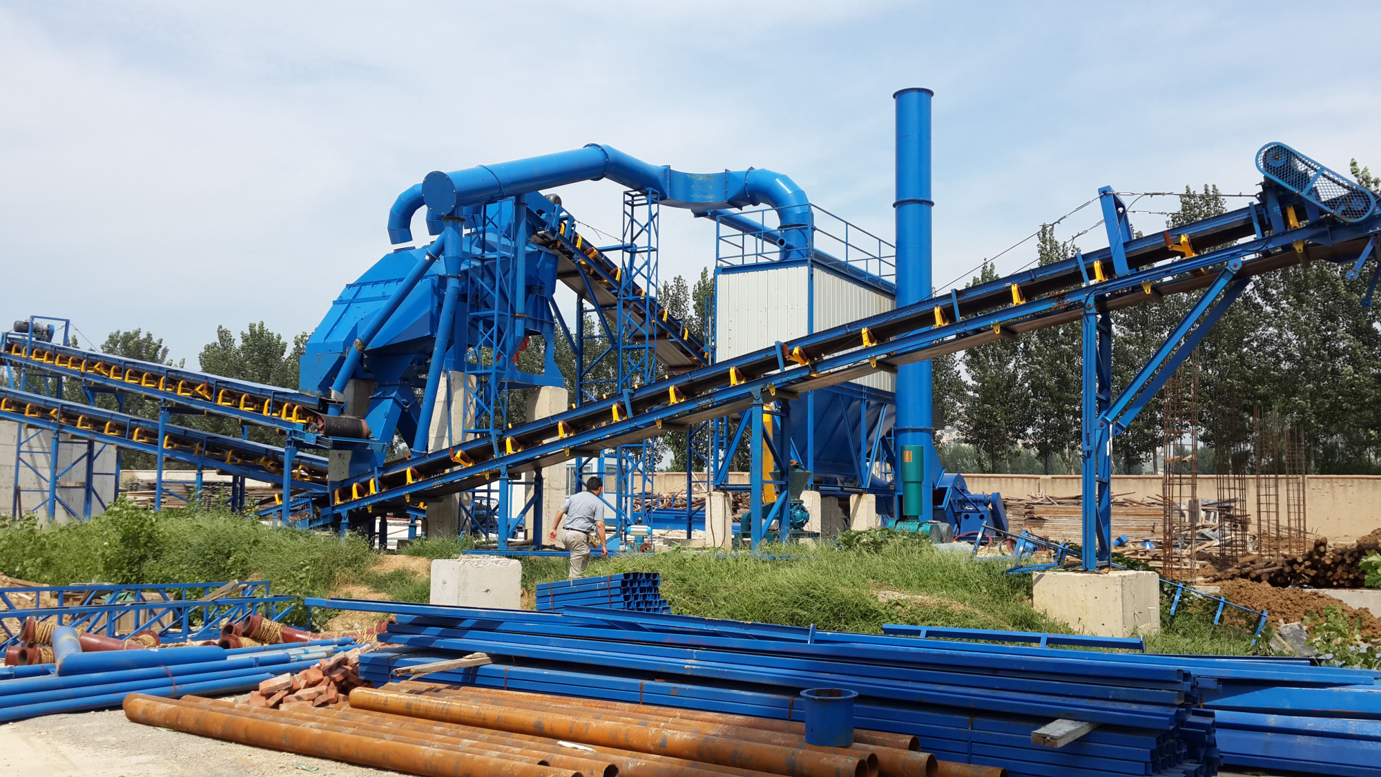 石灰石粉用气力输送系统特点