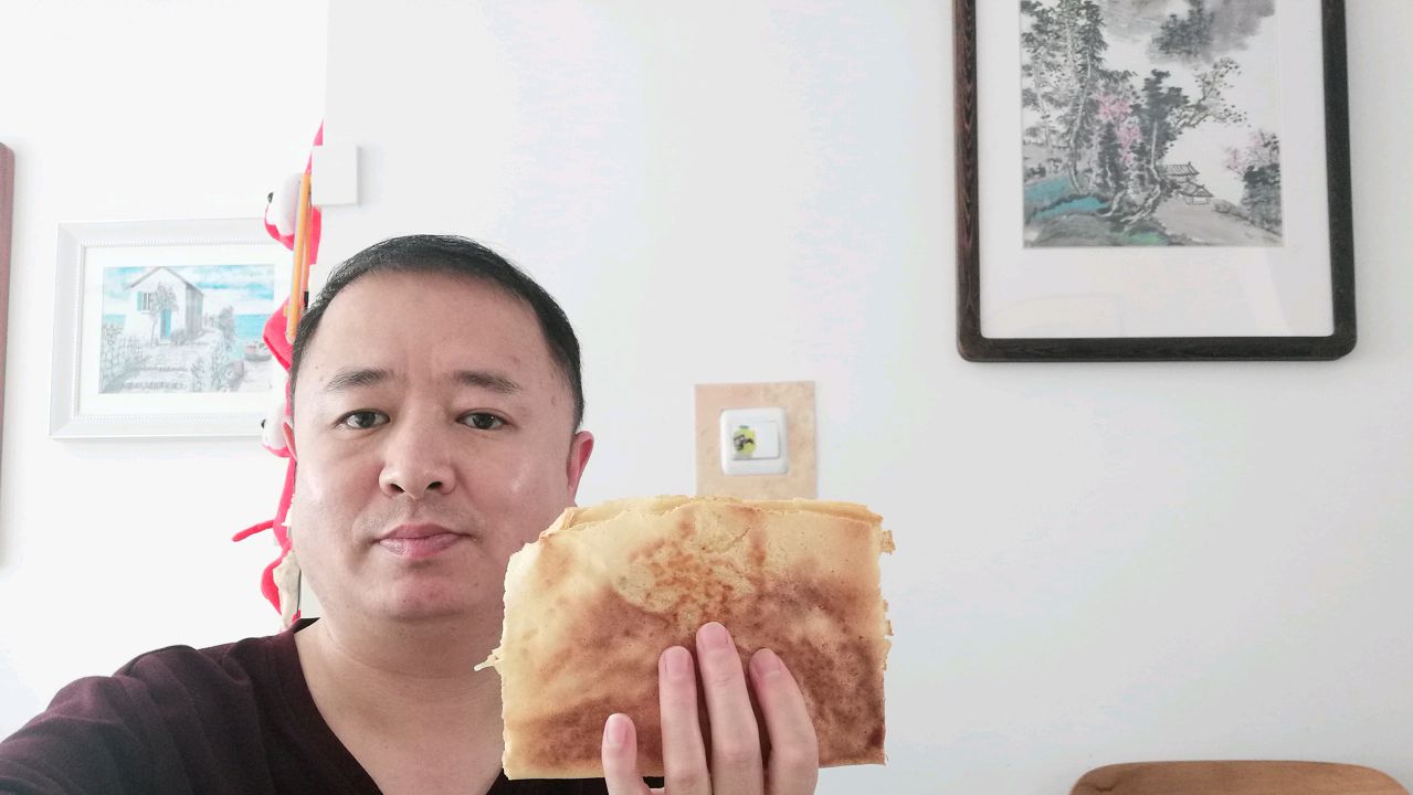 山东大煎饼可以这么吃!配菜加进去烙出来又脆又香,太好吃了!
