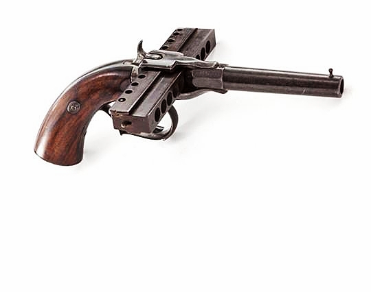 十九世纪火力霸道的近战利器 杰尔口琴枪