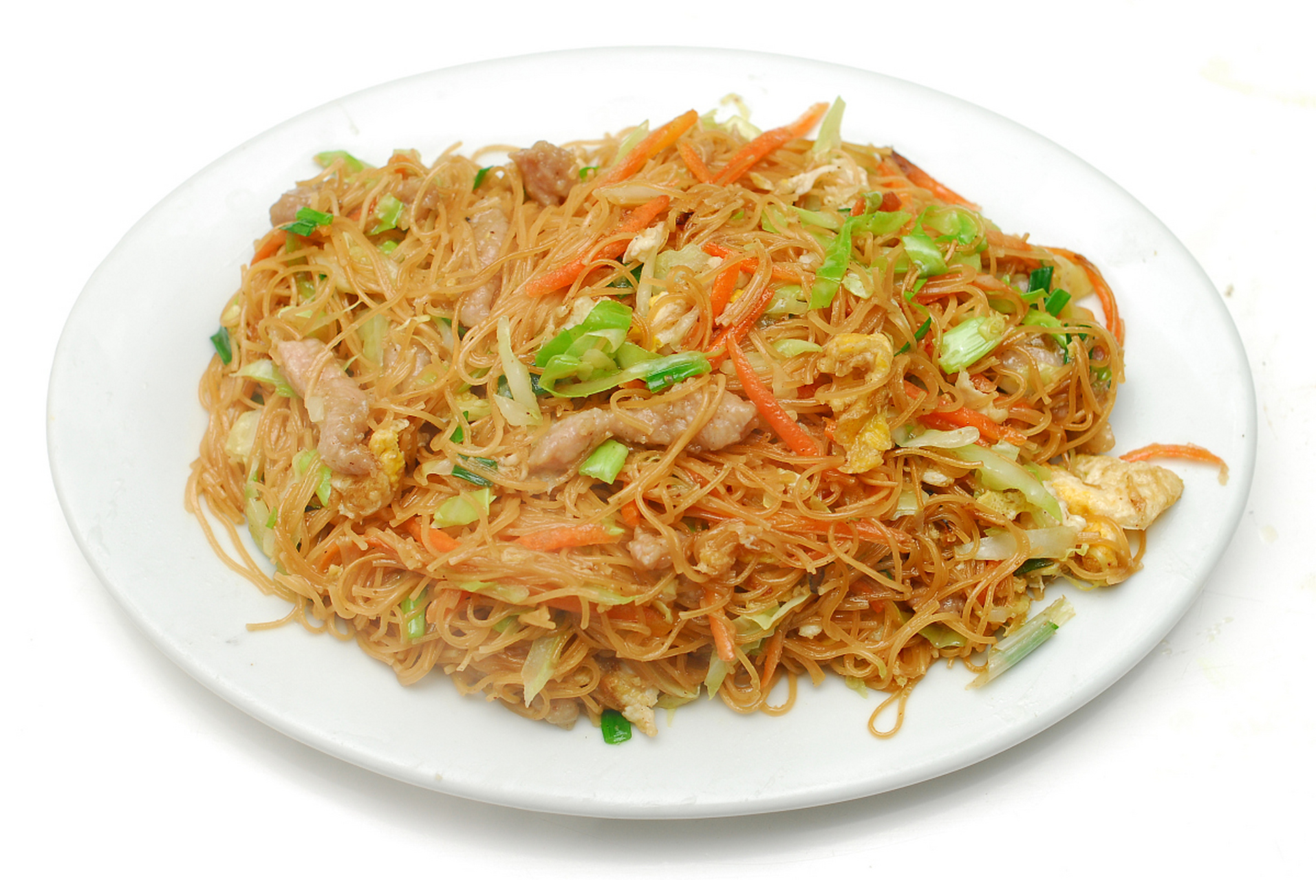 家常美食分享,肉末芹菜炒米粉.