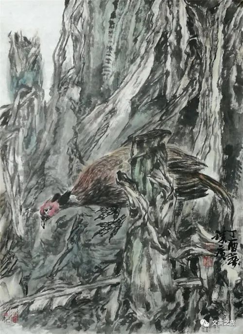 书画观察带你欣赏画家陈胜广写意花鸟画作