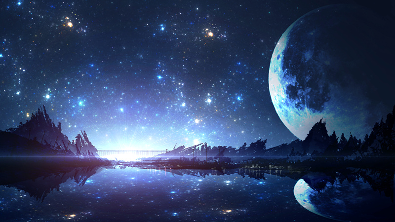 最美二次元壁纸:星并不远,梦并不远,只要你踮起脚尖