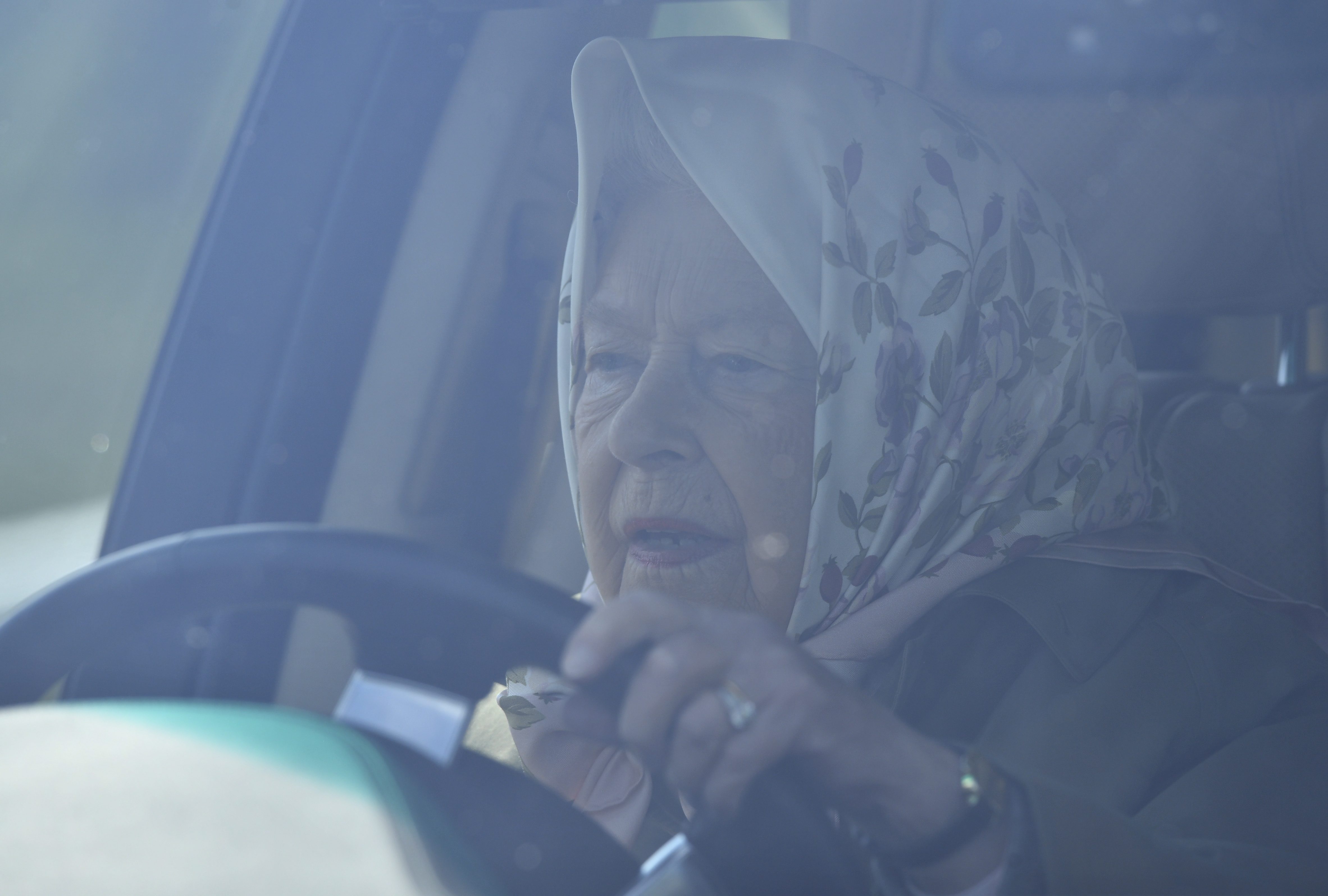 无证驾驶"老司机"再上线!英国女王霸气开车观看马展