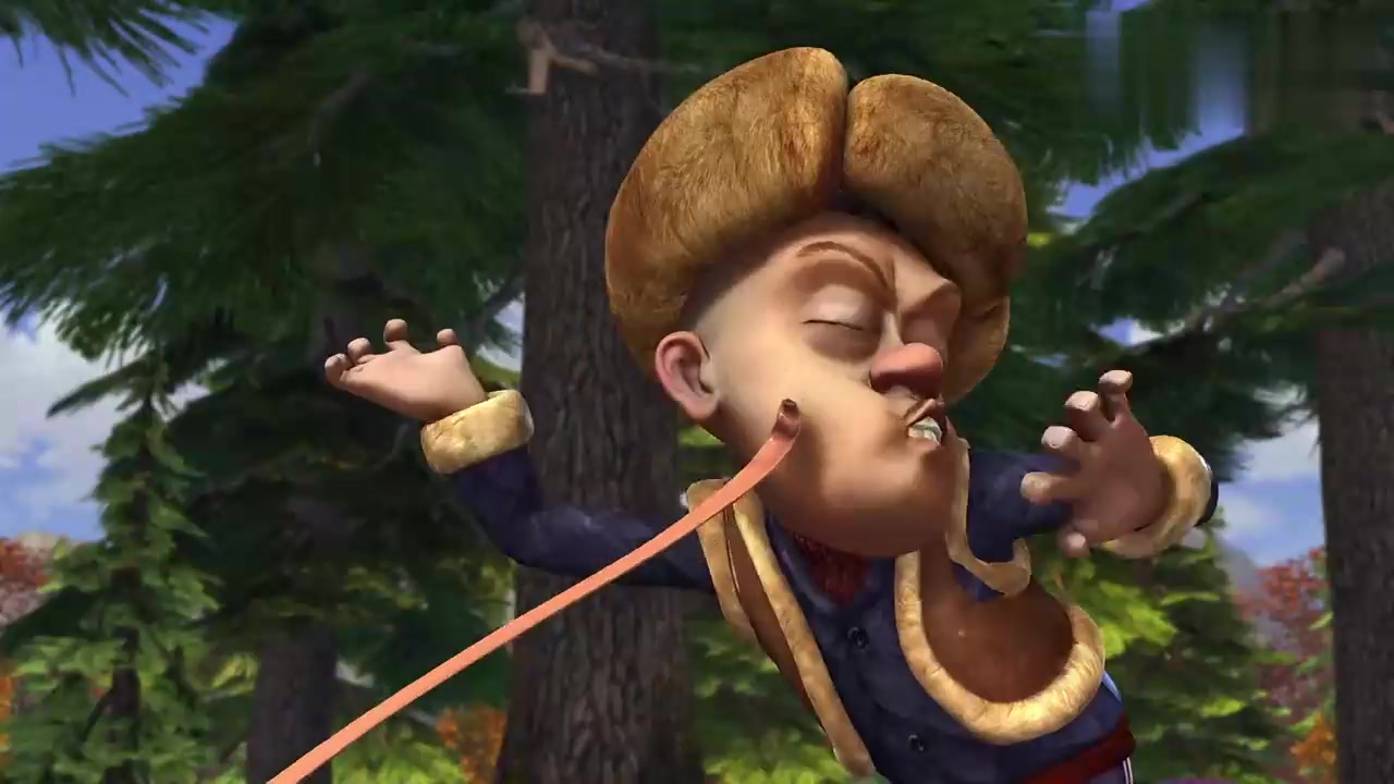 爱动漫:蘑菇不小心掉进了河里,光头强很伤心,熊大安慰光头强