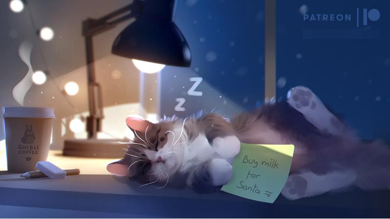 精美插画欣赏:猫