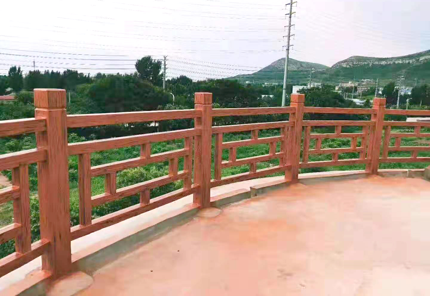 中字仿木栏杆,方格仿木护栏,仿木围栏