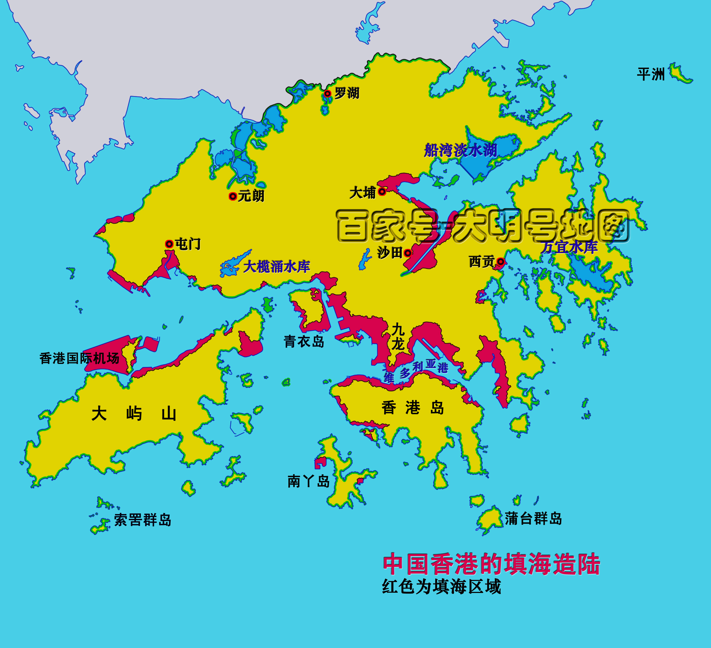 香港填海造陆地图图片