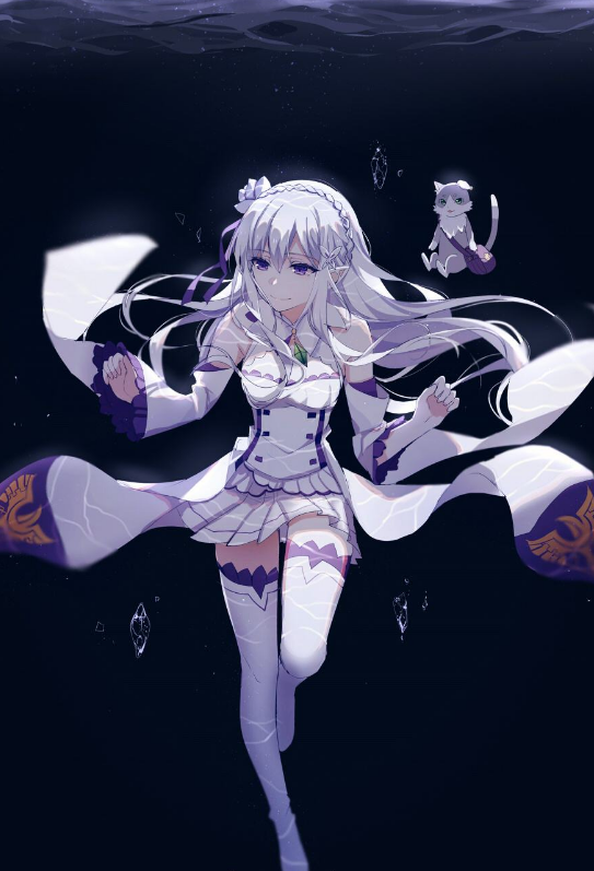 二次元爱蜜莉雅美图:不是我偏爱这滚滚红尘,而是这红尘有你啊