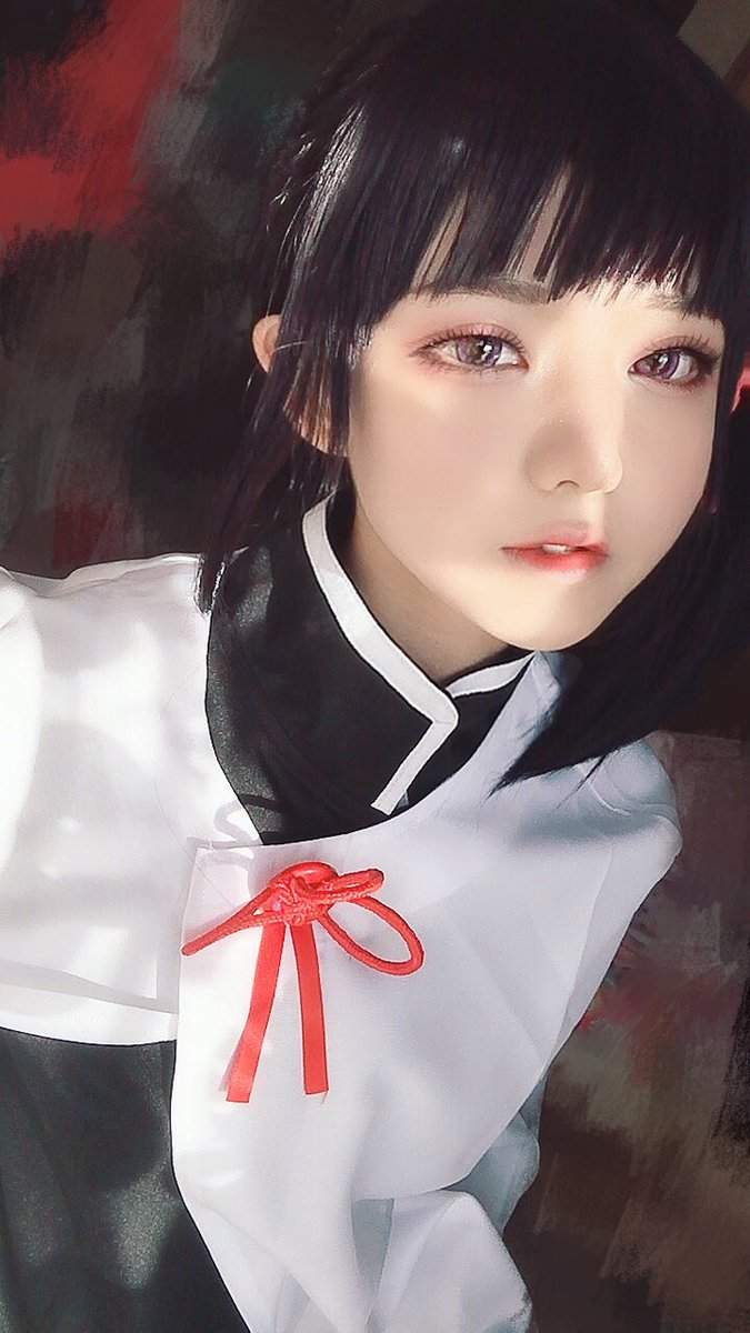 鬼灭之刃栗花落香奈乎cosplay,这可爱女人真是该死的甜美