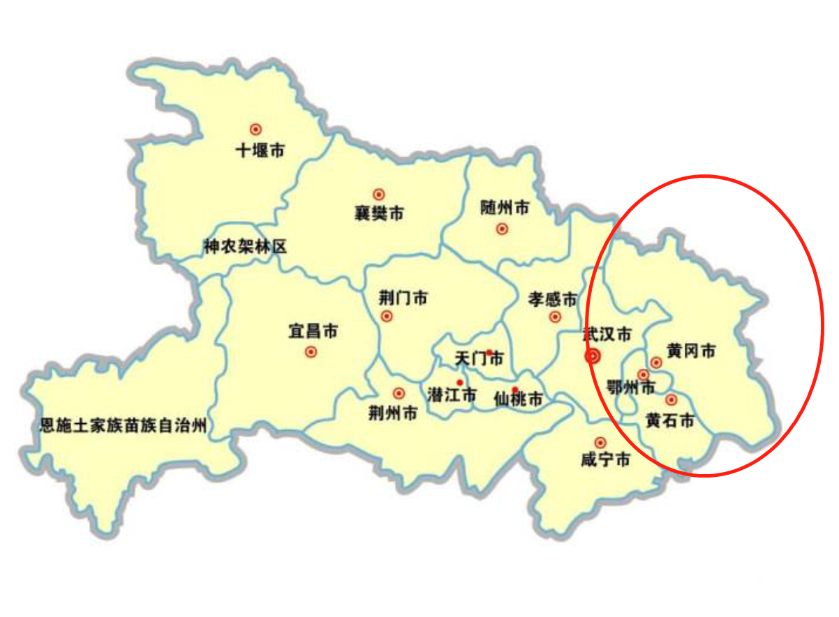 黄冈市各县地图图片