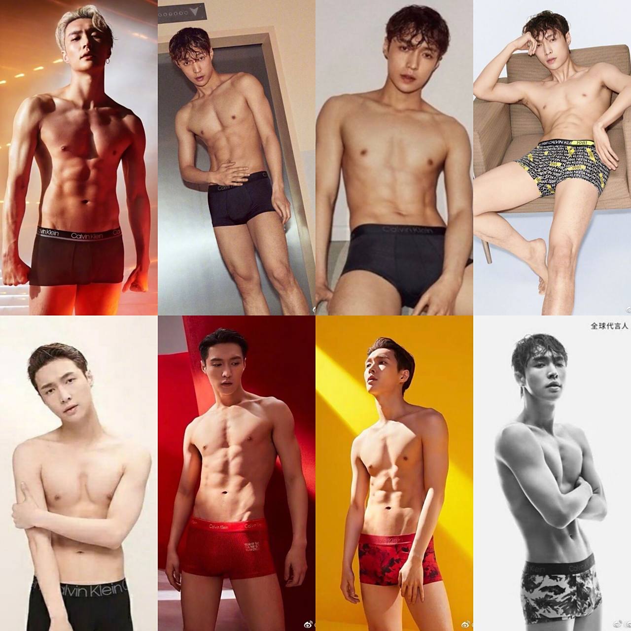 张艺兴全球代言的ck内裤被指"秀身材",让欧美那边觉得亚洲人的身板小.