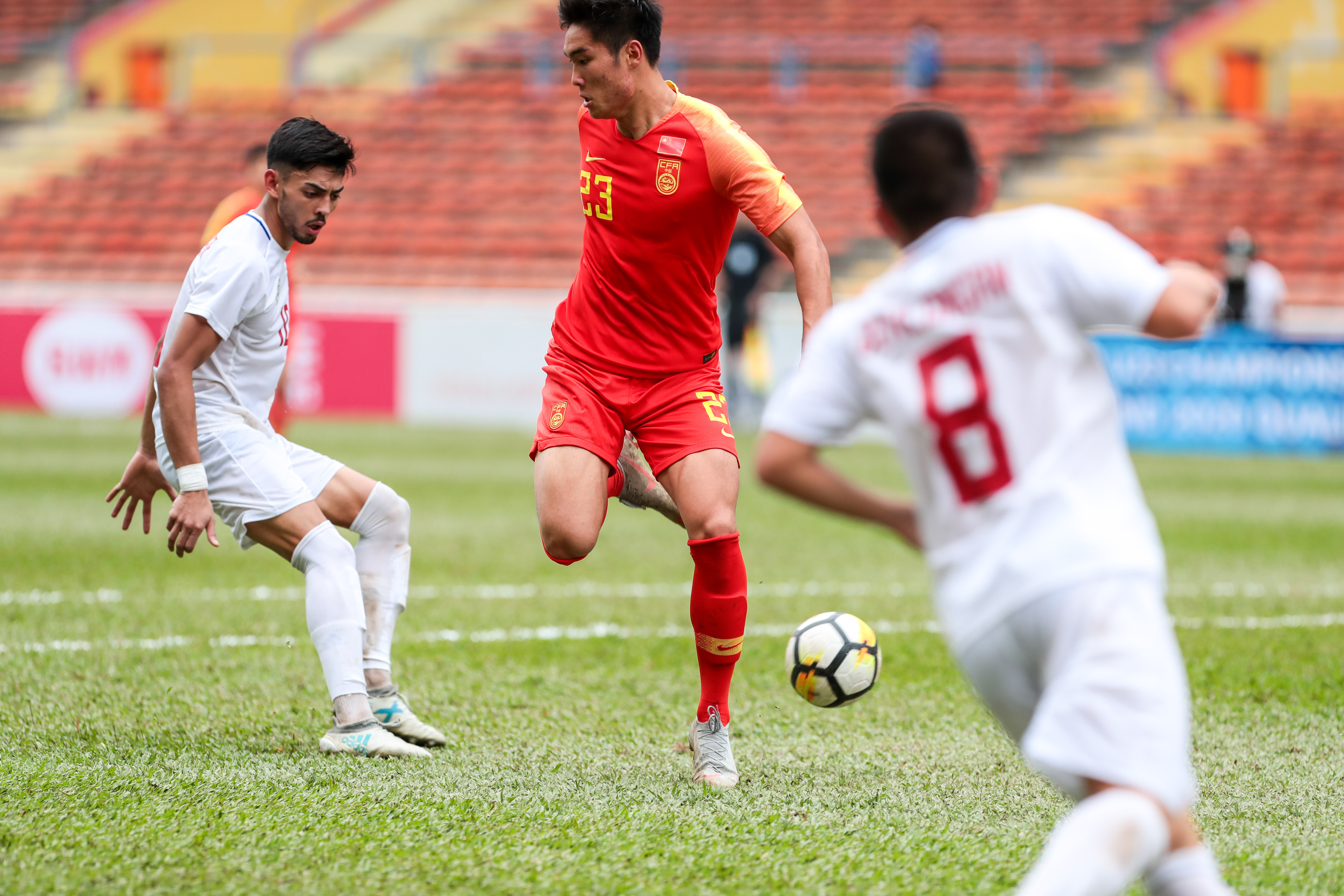 足球——u23亚锦赛预选赛:中国国奥队胜菲律宾队