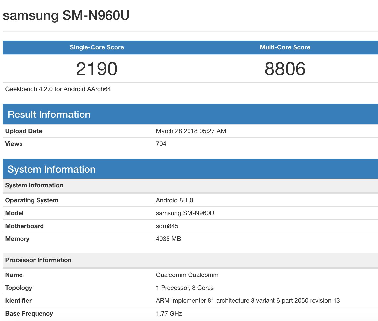 华为p20把三星都逼急了,提前放出note 9跑分