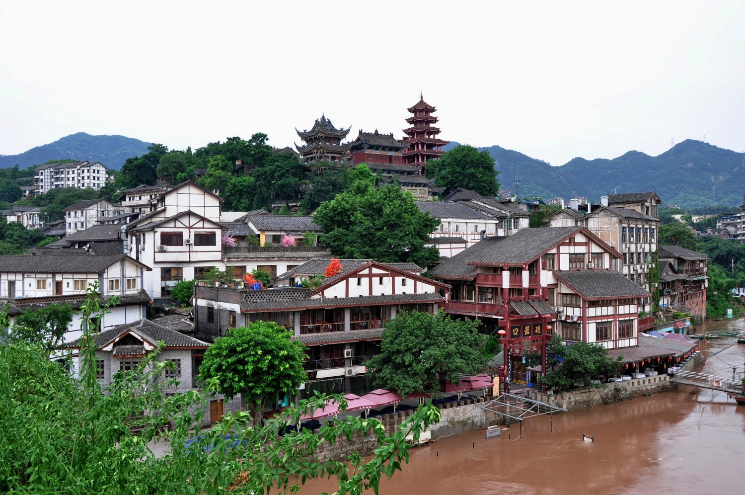 重庆磁器口古镇风景实拍