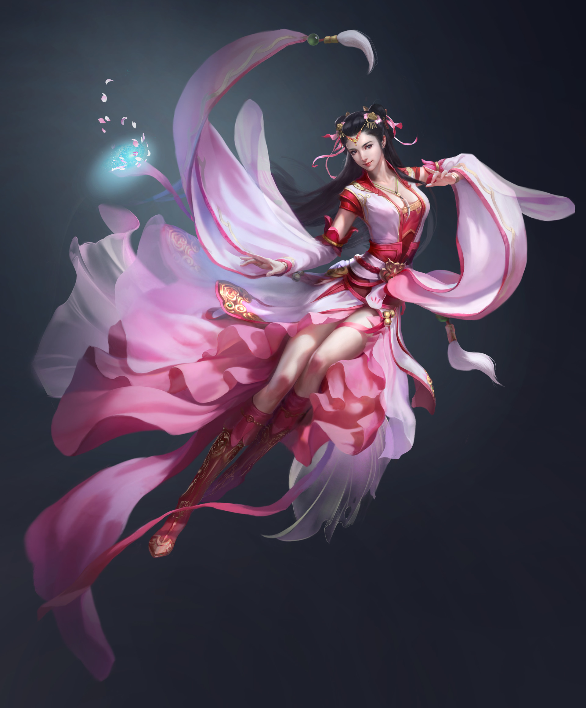 国人画师一组人物造型相当美型的插画作品!看完有没有心动的感觉